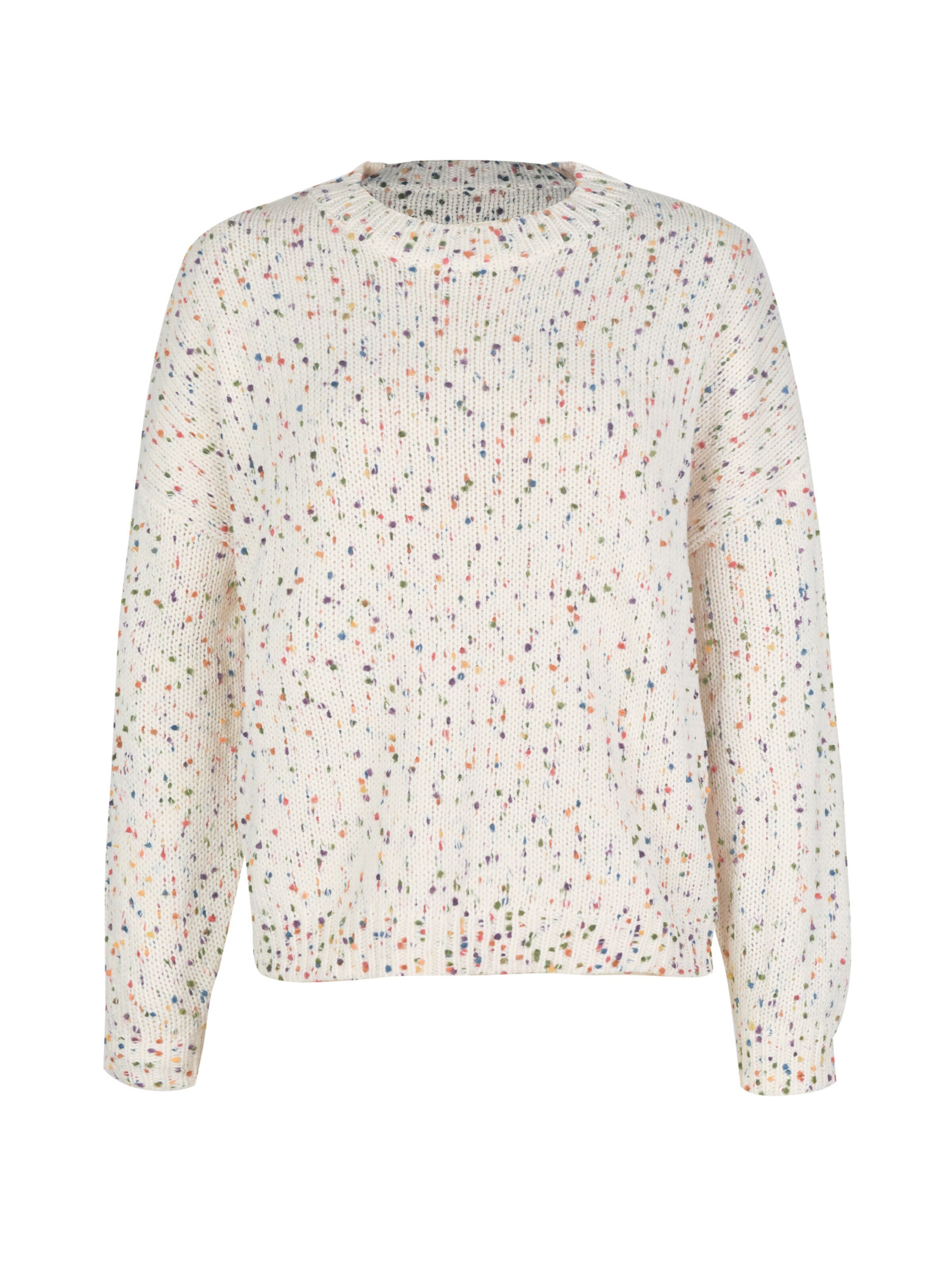 Cupshe Sweater 'Ribbed trim' in White: front