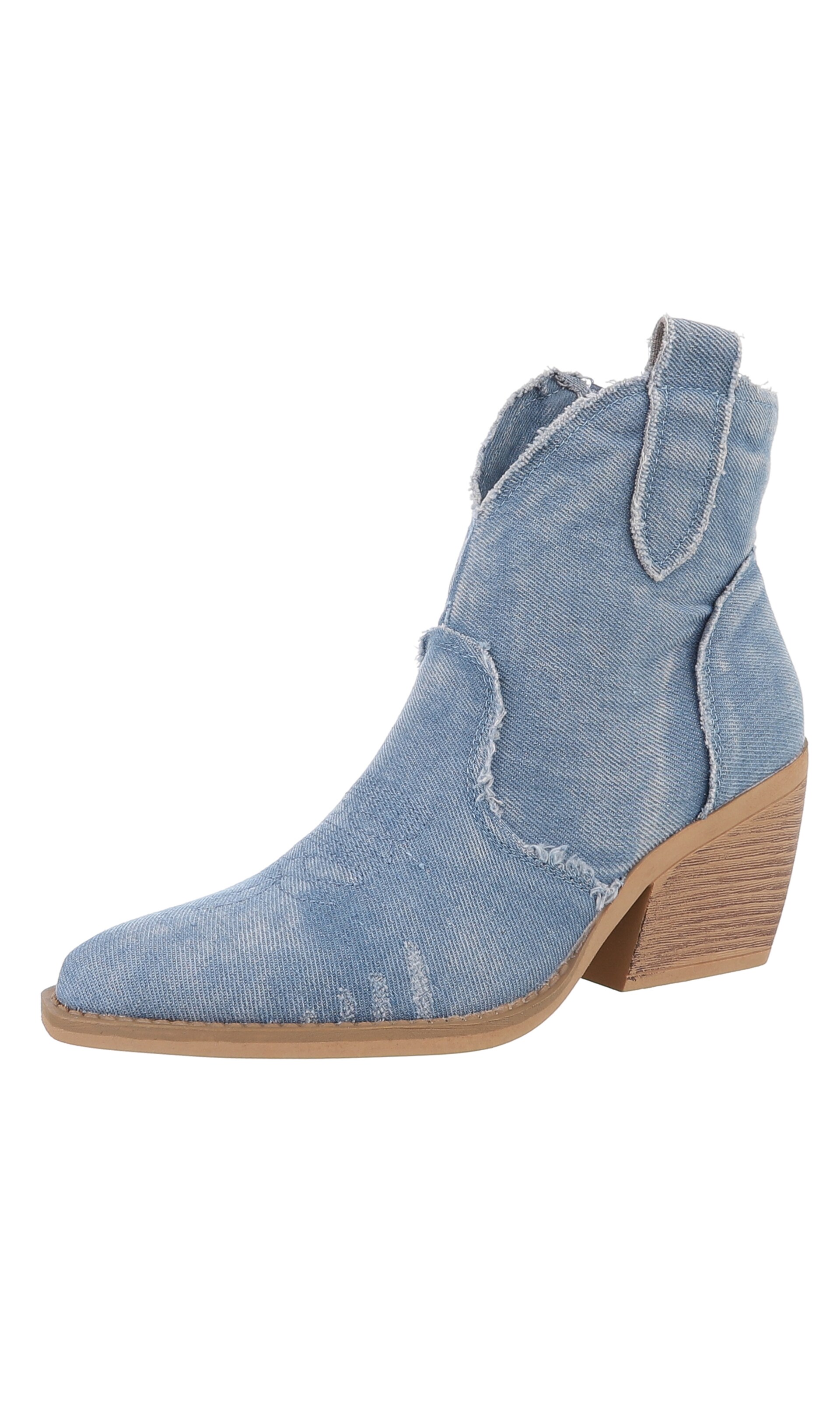 Ital-Design Stiefelette in Blau: Vorderseite