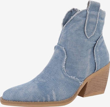 Ital-Design Stiefelette in Blau: Vorderseite