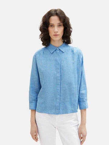 TOM TAILOR Blouse in Blue: front