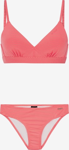 PROTEST Triangle Bikini in Pink: front