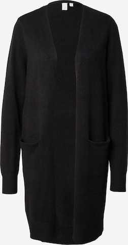 QS Knit Cardigan in Black: front