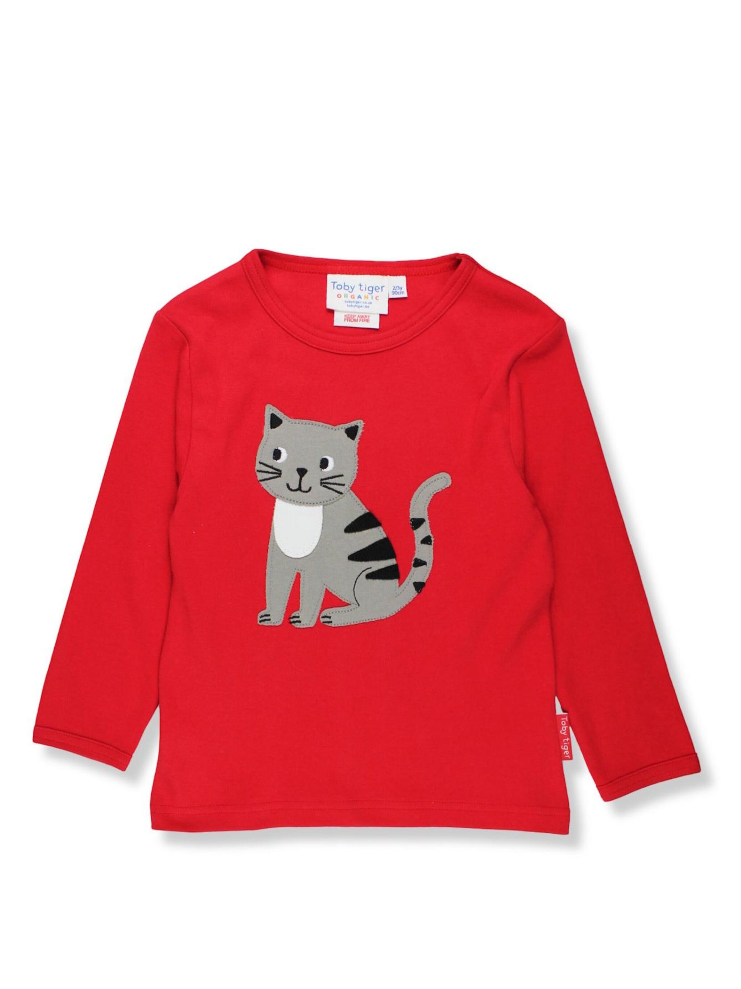 Toby Tiger Shirt‌ in 80 in rot, Produktansicht