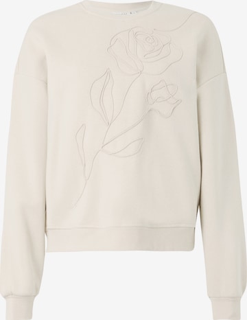 ONLY Sweatshirt 'ONLELISANNA' in Beige: voorkant