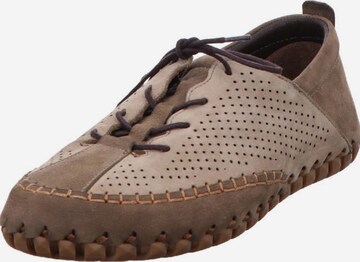 Gemini Athletic Lace-Up Shoes in Beige: front