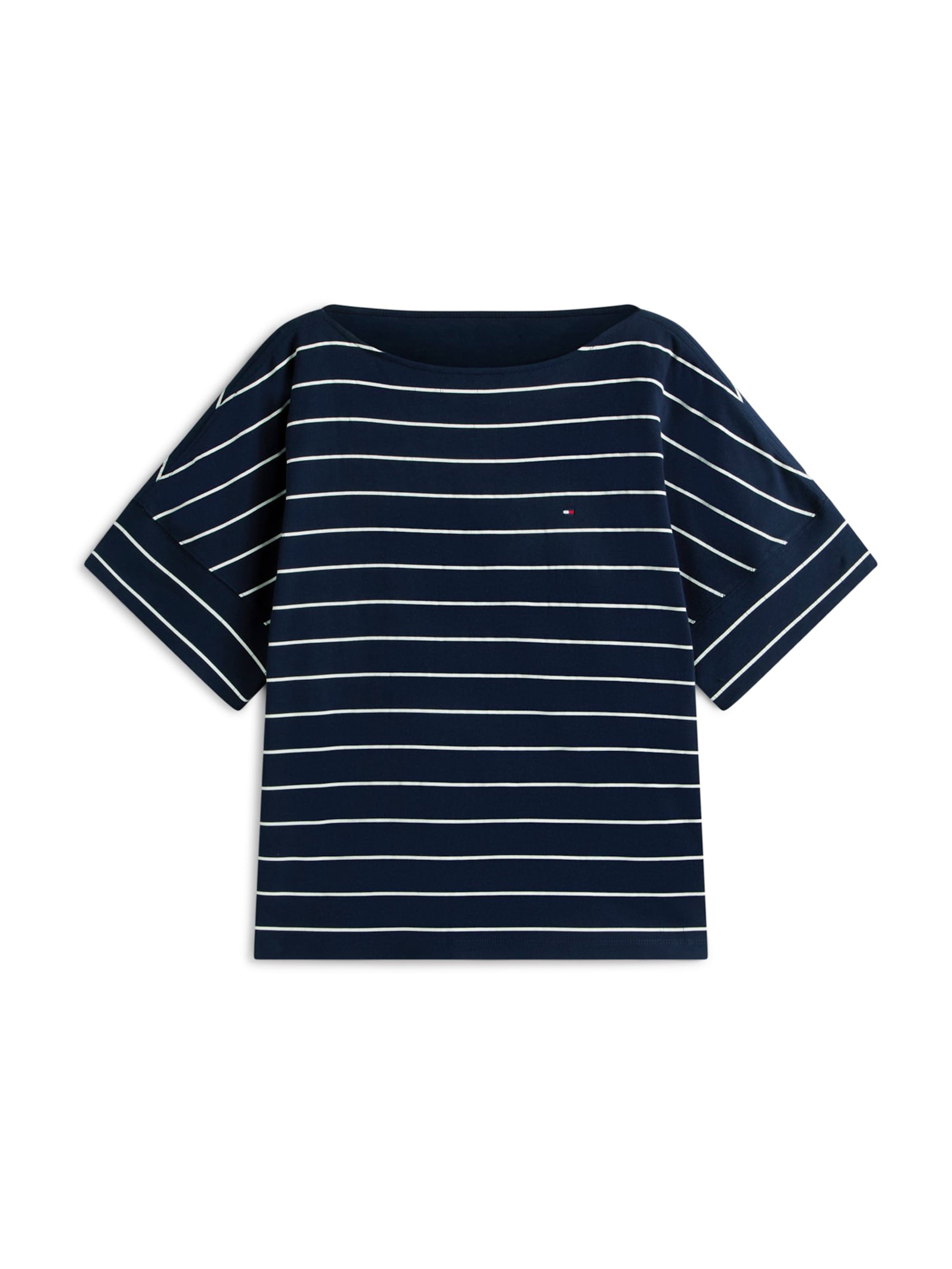 Tommy Hilfiger Curve T-Shirt 'MDRN' in navy / weiß, Produktansicht