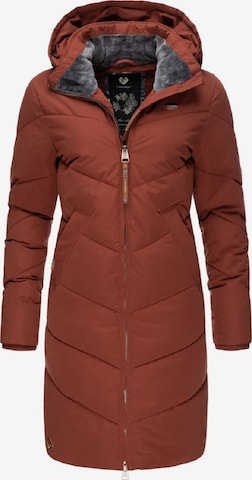 Ragwear Winter Coat 'Rebelka II Intl.' in Brown: front