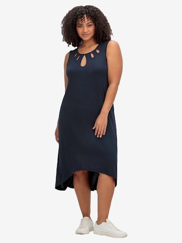 SHEEGO Beach Dress in Blue: front