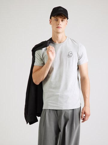 T-Shirt Karl Lagerfeld en gris : devant