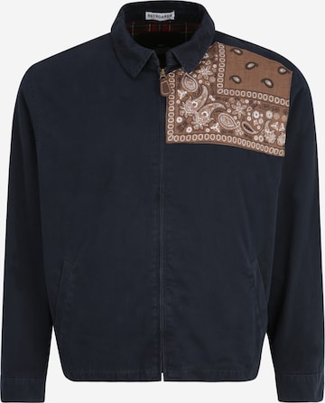 RETROAREA Between-Season Jacket 'Harrington' in Blue: front