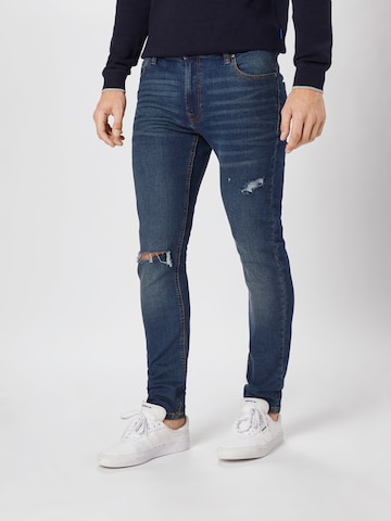 Denim Project Skinny Jeans 'MR. BLACK' in Blauw: voorkant