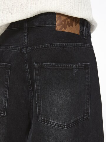 Pull&Bear Loosefit Jeans in Zwart