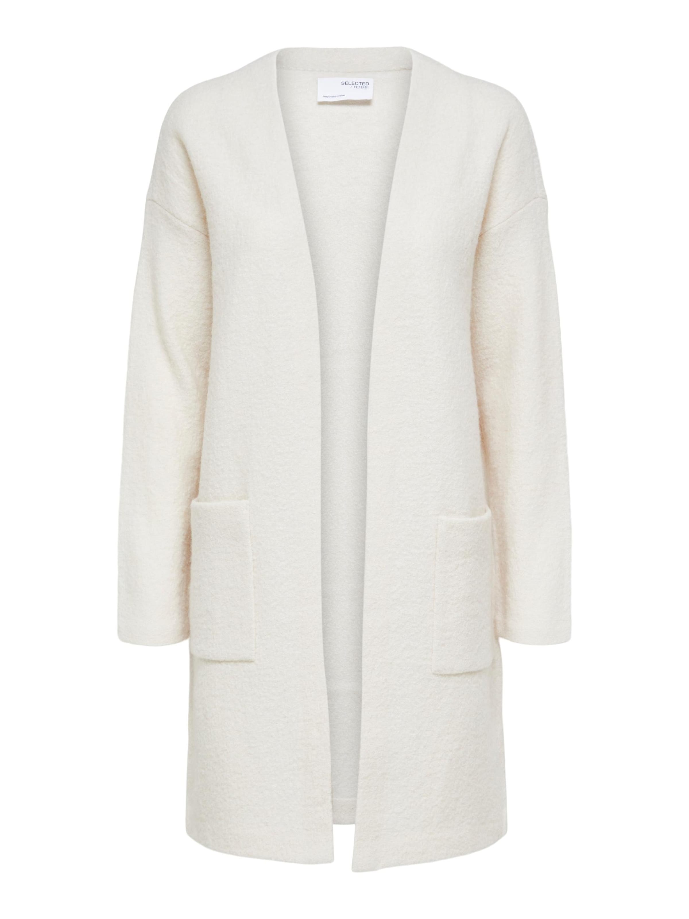 Cardigan 'Darla' SELECTED en blanc : devant
