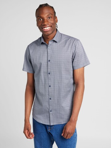 Coupe regular Chemise 'BLACARDIFF' JACK & JONES en bleu : devant