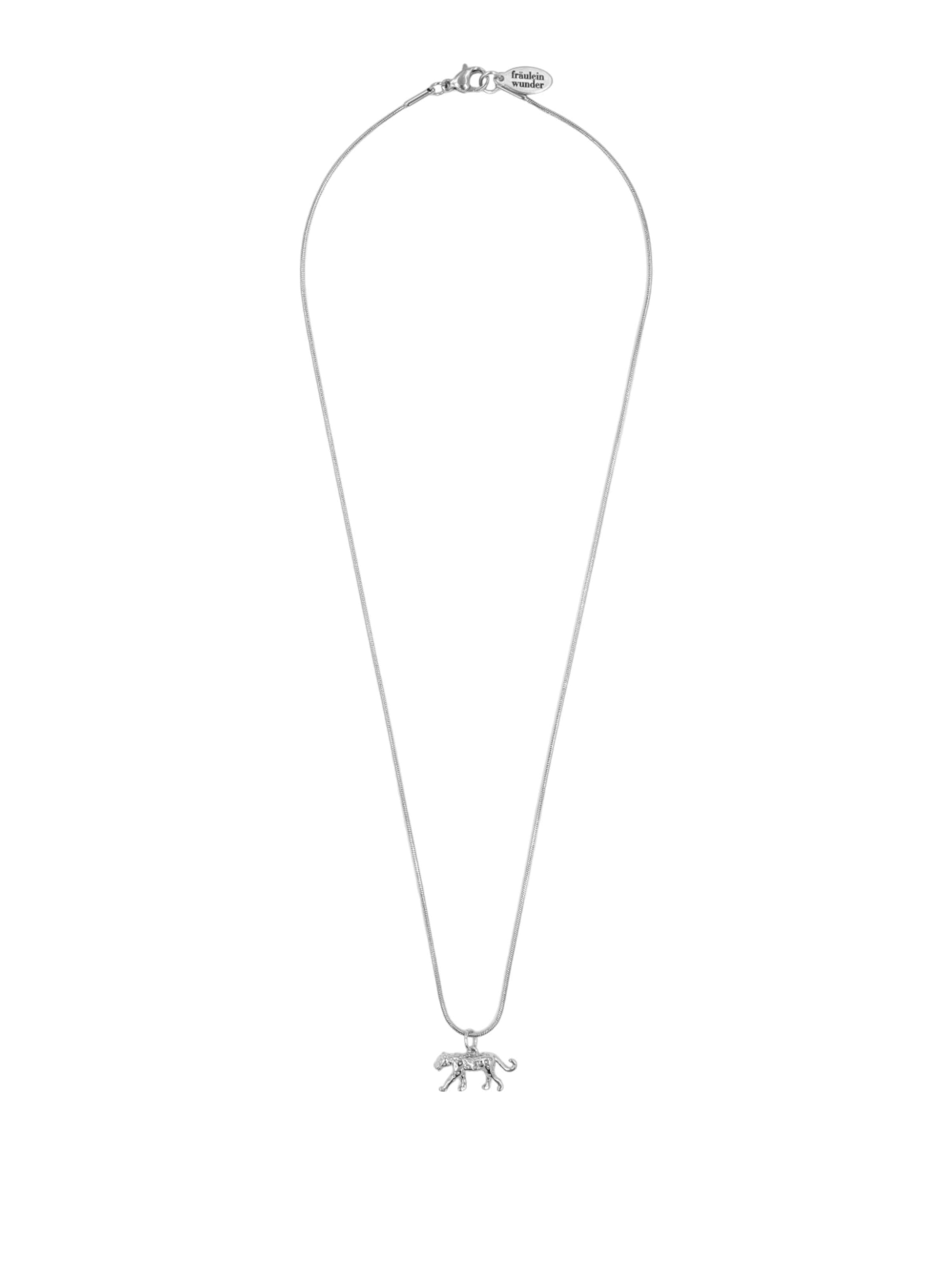 Fräulein Wunder Řetízek 'Sara Leopard' – stříbrná: přední strana