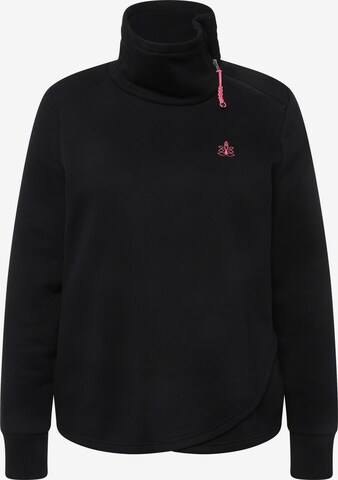 Ulla Popken Sweatshirt in Zwart: voorkant