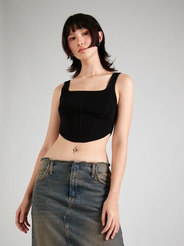 Tops en tricot Cotton On en noir : devant