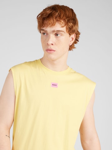 HUGO - Camisa 'Dankto 241' em amarelo