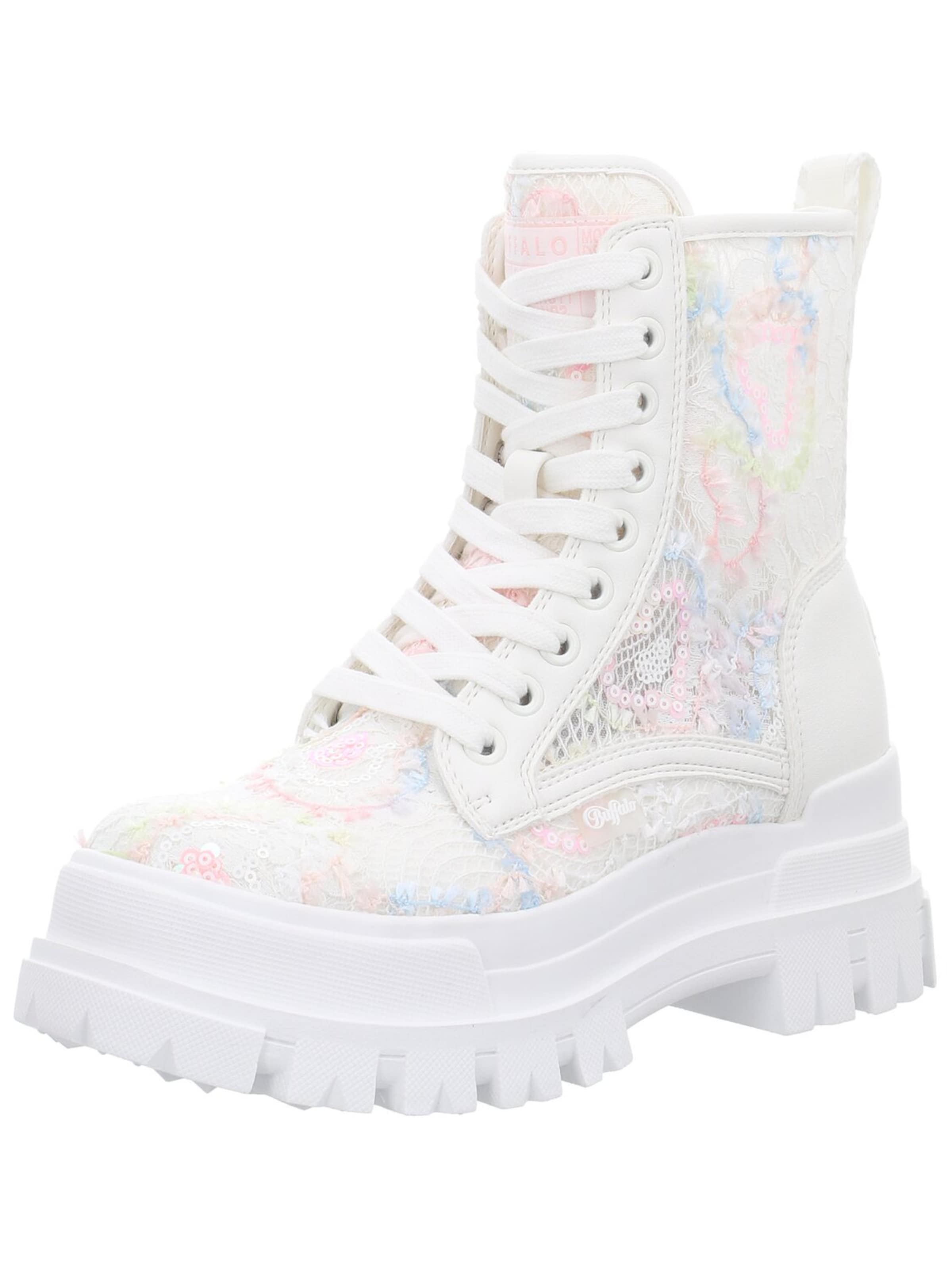BUFFALO Schnürstiefel‌‌‌‌‌‌‌‌‌ in Weiß: Vorderseite