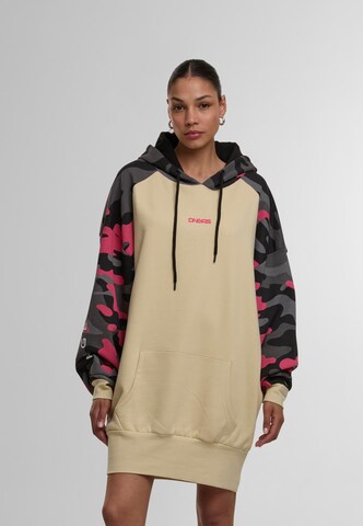 Robe Dangerous DNGRS en beige : devant