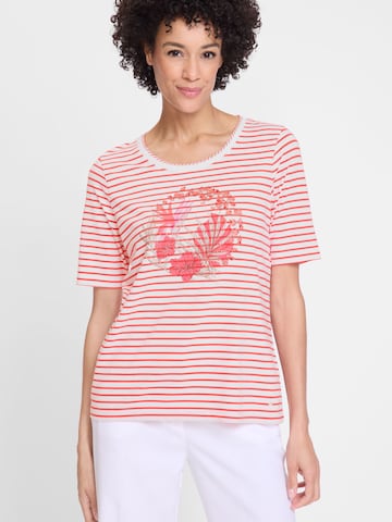 Olsen Shirt mit stylischen Applikationen verzierter Aufdruck in Pink: Vorderseite