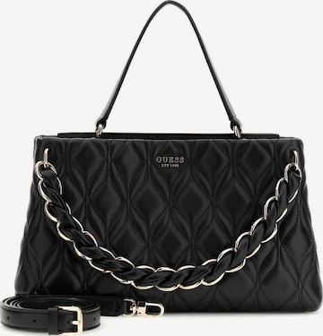 GUESS Handtasche 'Maxine 2 Comp Satchel' in Schwarz: Vorderseite