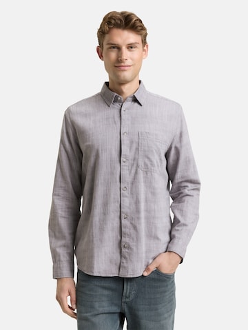TOM TAILOR Regular fit Overhemd in Grijs: voorkant