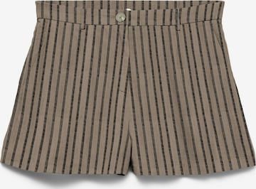 VERO MODA Kalhoty se sklady v pase 'VMRosie' – hnědá: přední strana