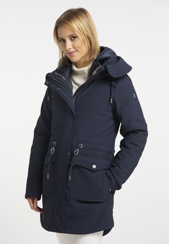 Parka d’hiver DreiMaster Klassik en bleu : devant