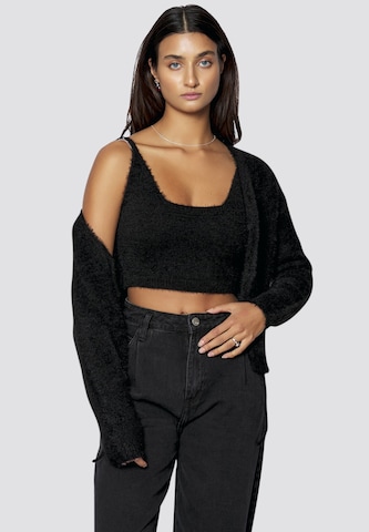 FRESHLIONS Knit cardigan 'Madison' in Black
