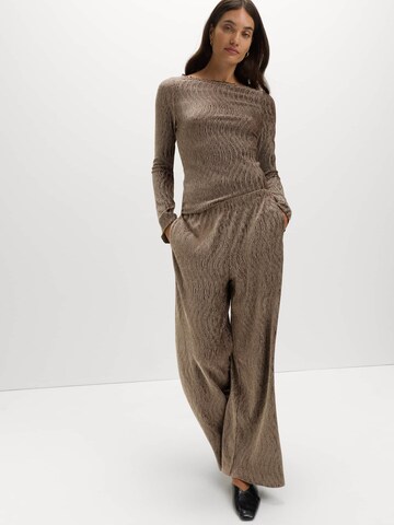 Wide Leg Pantalon Marks & Spencer en marron