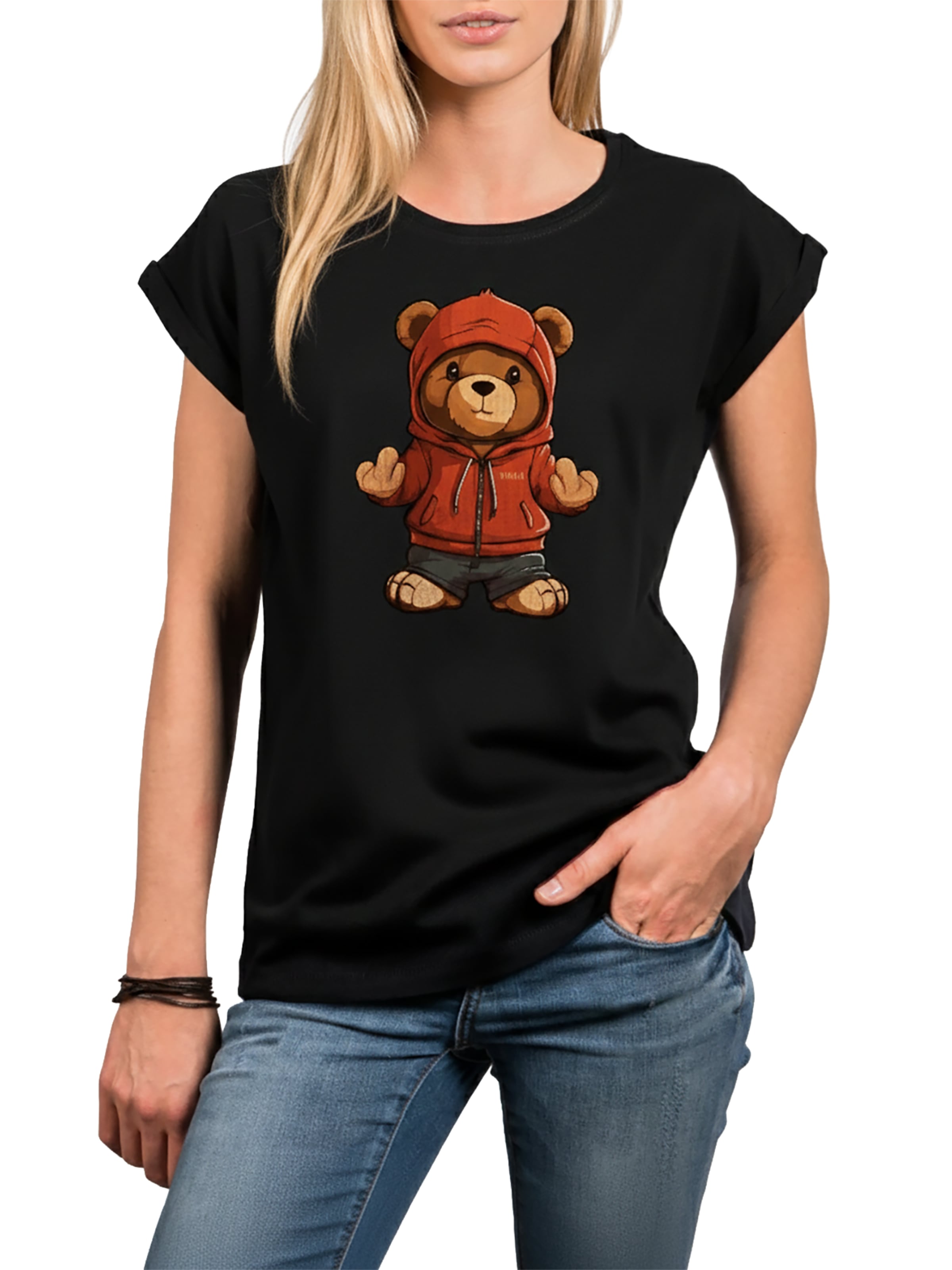 MAKAYA Shirt 'Teddy' in Black