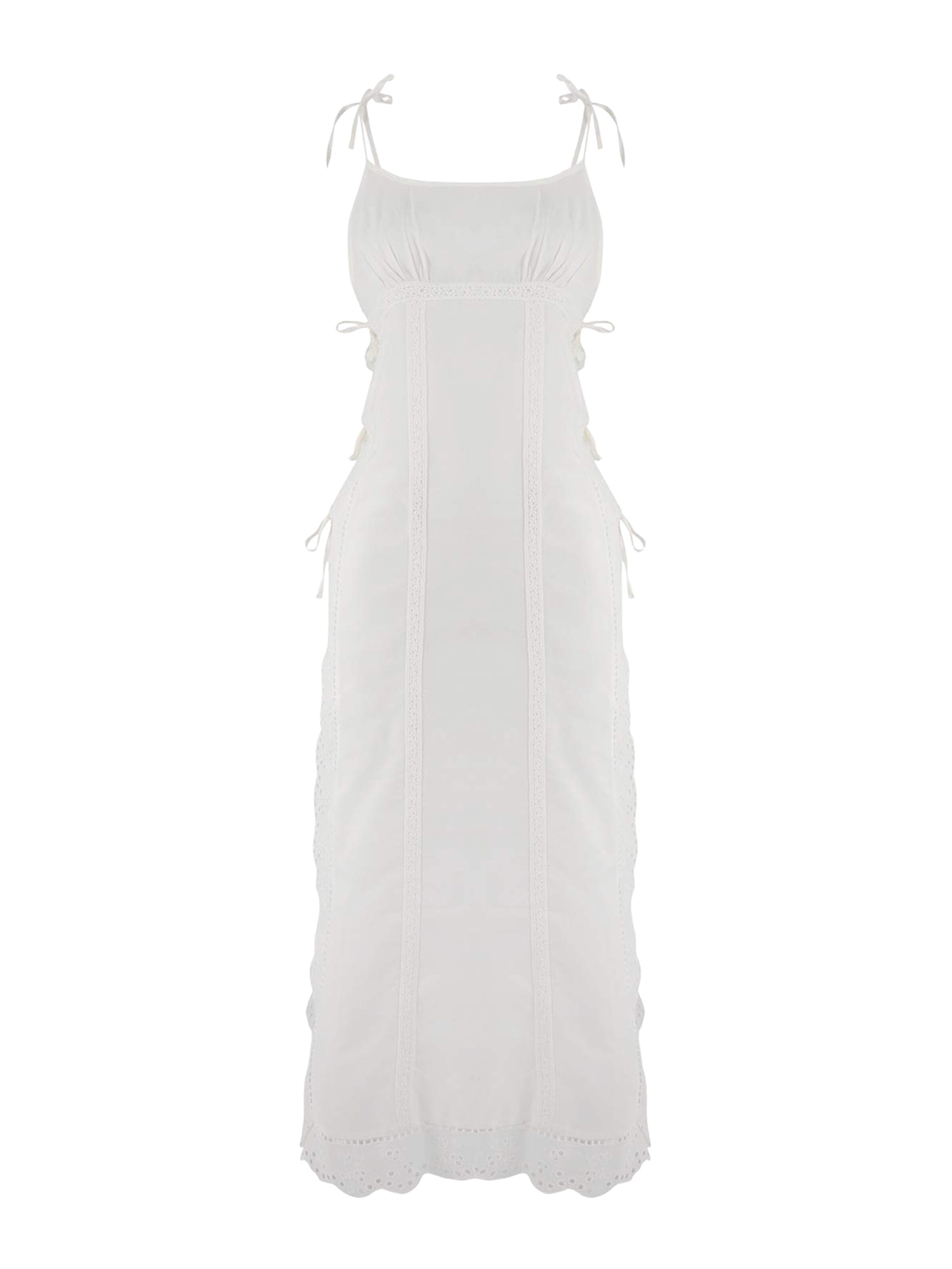 Trendyol - Vestido de playa en blanco: frente