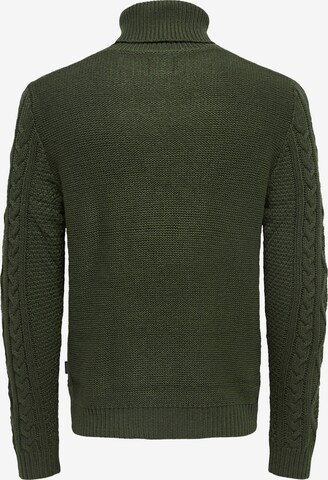 Pullover 'Rigge' di Only & Sons in verde