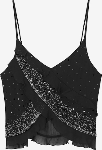 Pull&Bear Top in Schwarz: predná strana