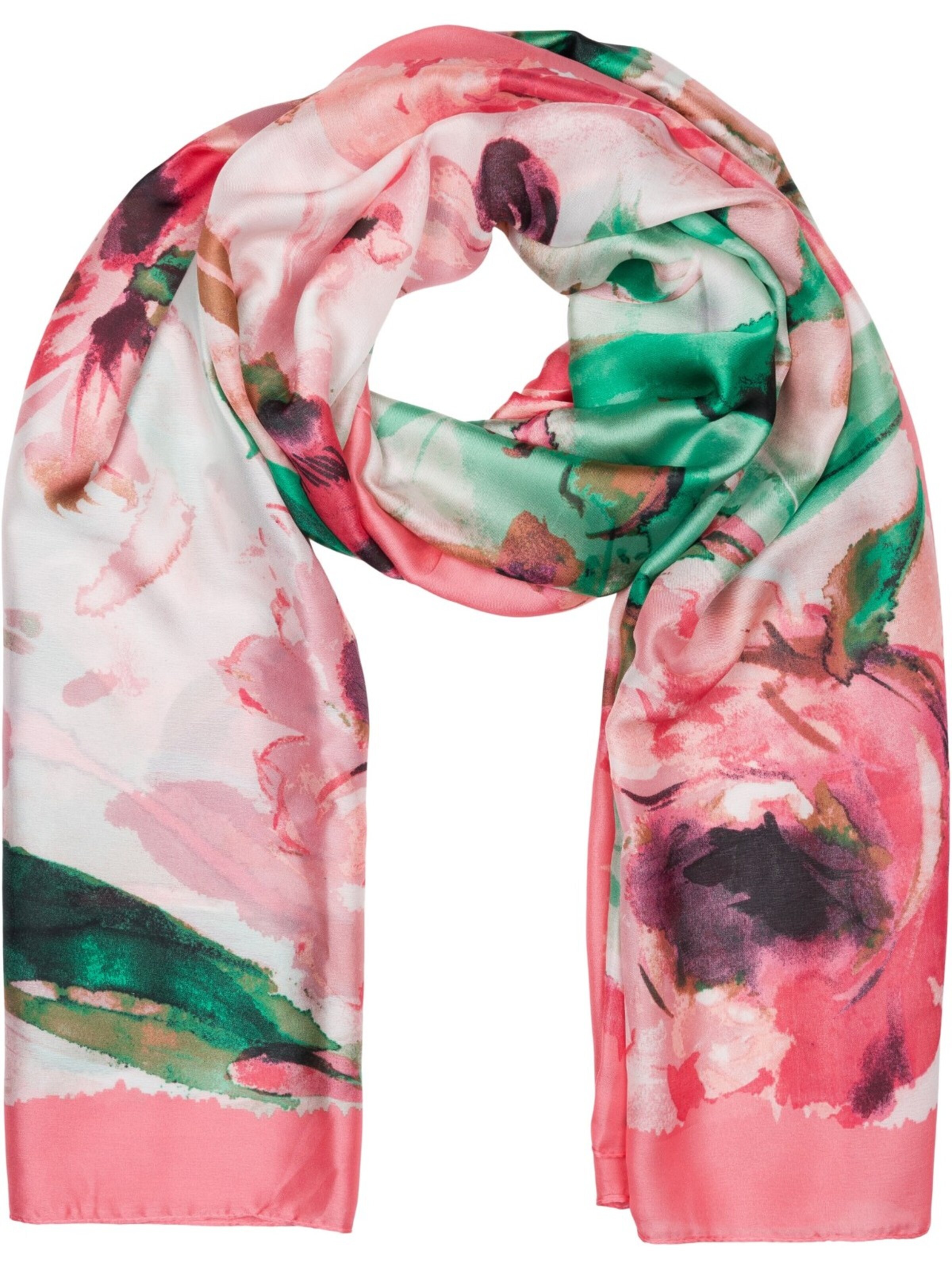 styleBREAKER Schal 'Schal mit Aquarell Blumen Muster'‌‌‌‌‌‌ in One Size in koralle, Produktansicht
