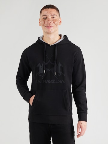 La MartinaSweater majica - crna boja: prednji dio