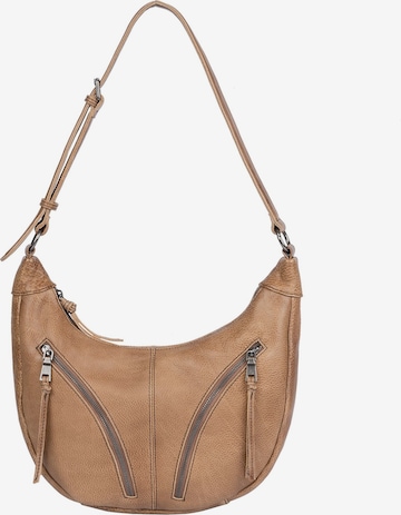 FREDsBRUDER Shoulder Bag 'Dear' in Brown: front