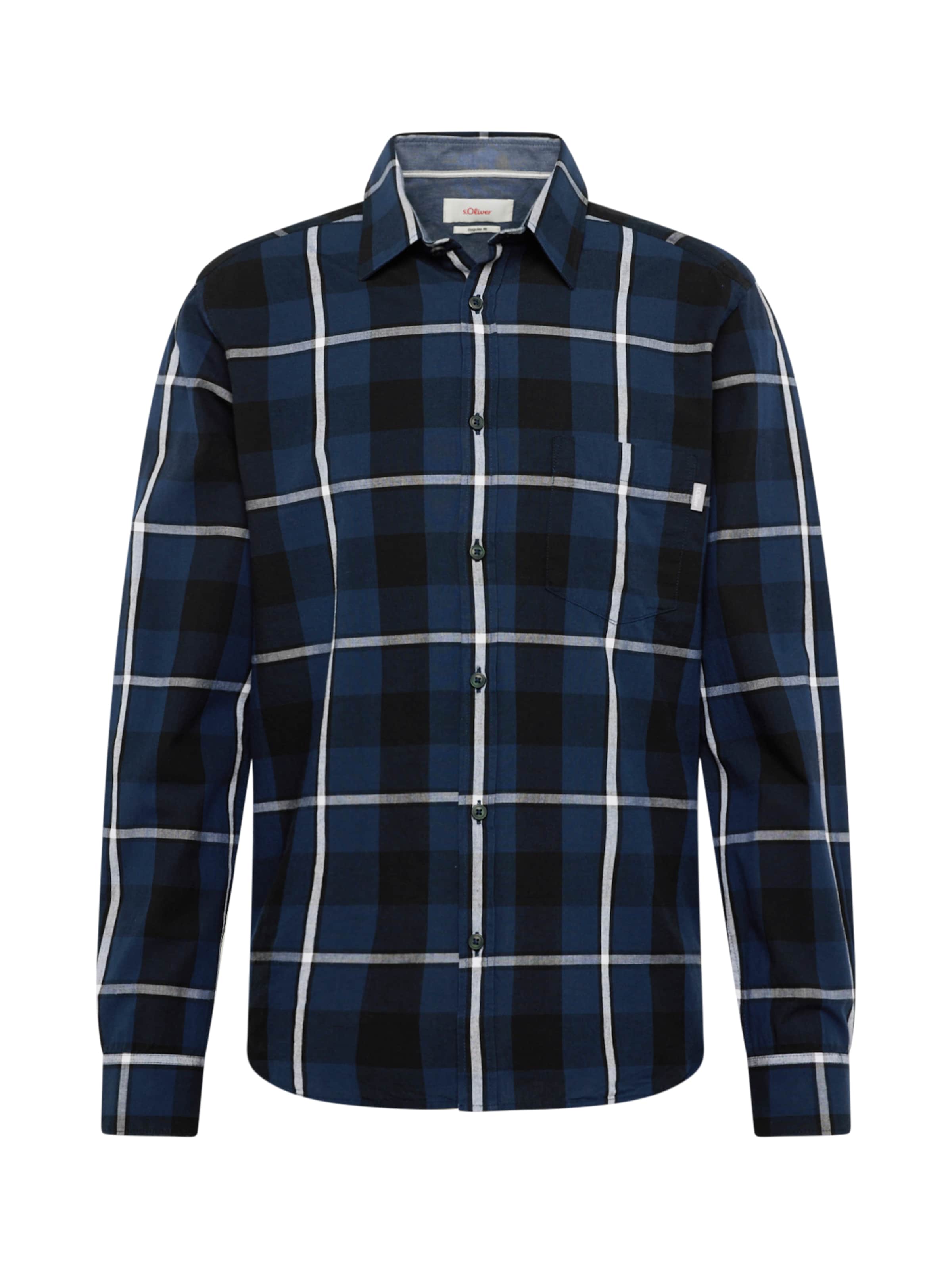 s.Oliver Overhemd in Blauw: voorkant