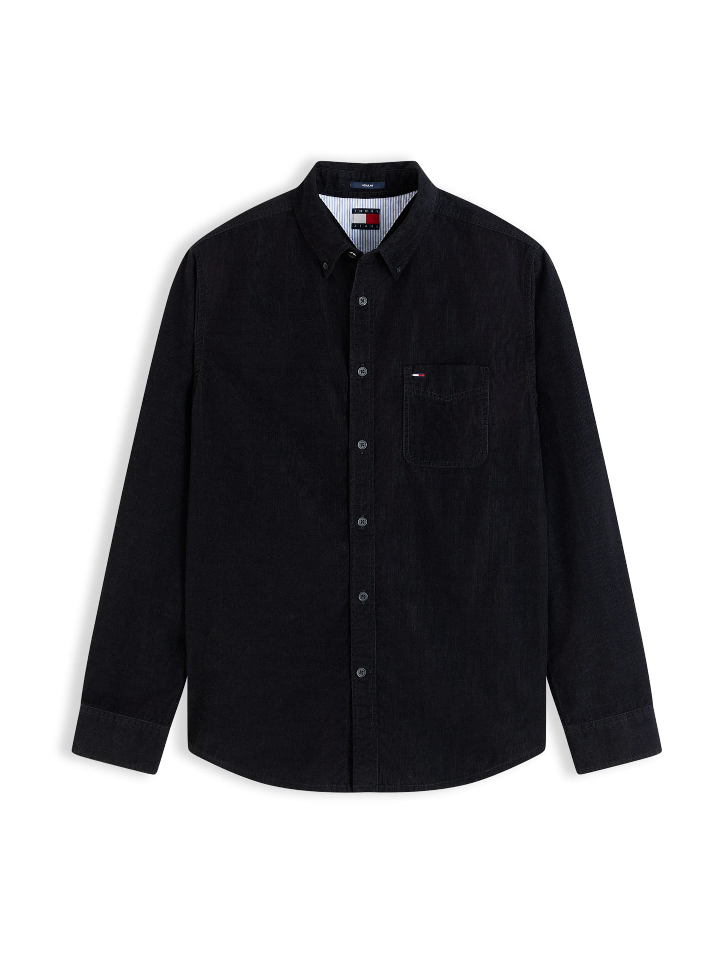 Coupe regular Chemise Tommy Jeans en noir : devant