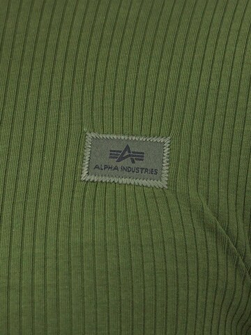 ALPHA INDUSTRIES Shirt 'X-Fit Rib' in Green