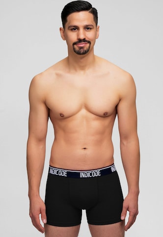 INDICODE JEANS Boxer shorts in Black: front