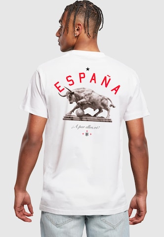 Maglietta 'Toro Espanol' di Mister Tee in bianco: frontale