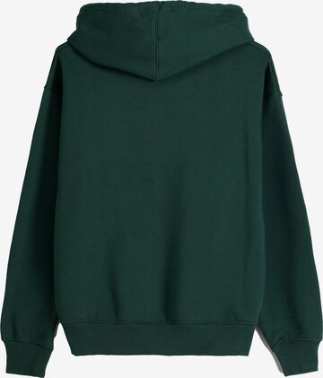 Bershka Sweat jacket in Green