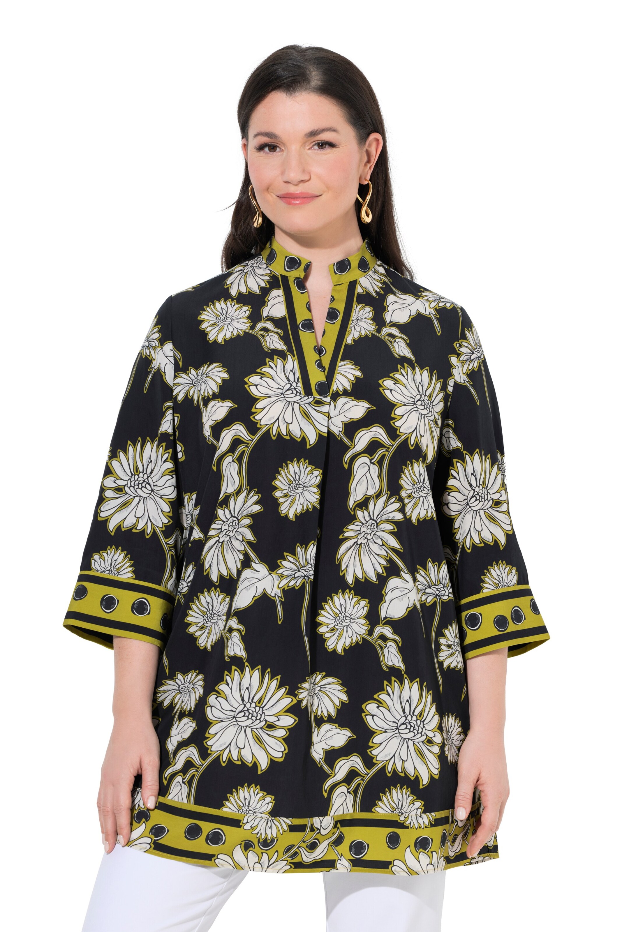 Ulla Popken Blouse in Green: front