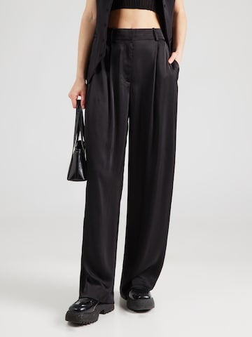 Wide leg Pantaloni con pieghe di MICHAEL Michael Kors in nero: frontale
