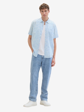 TOM TAILOR DENIM Comfort fit Button Up Shirt in Blue