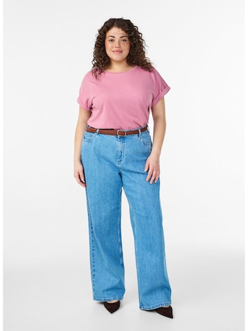 Zizzi Shirt 'Mkatja' in Pink