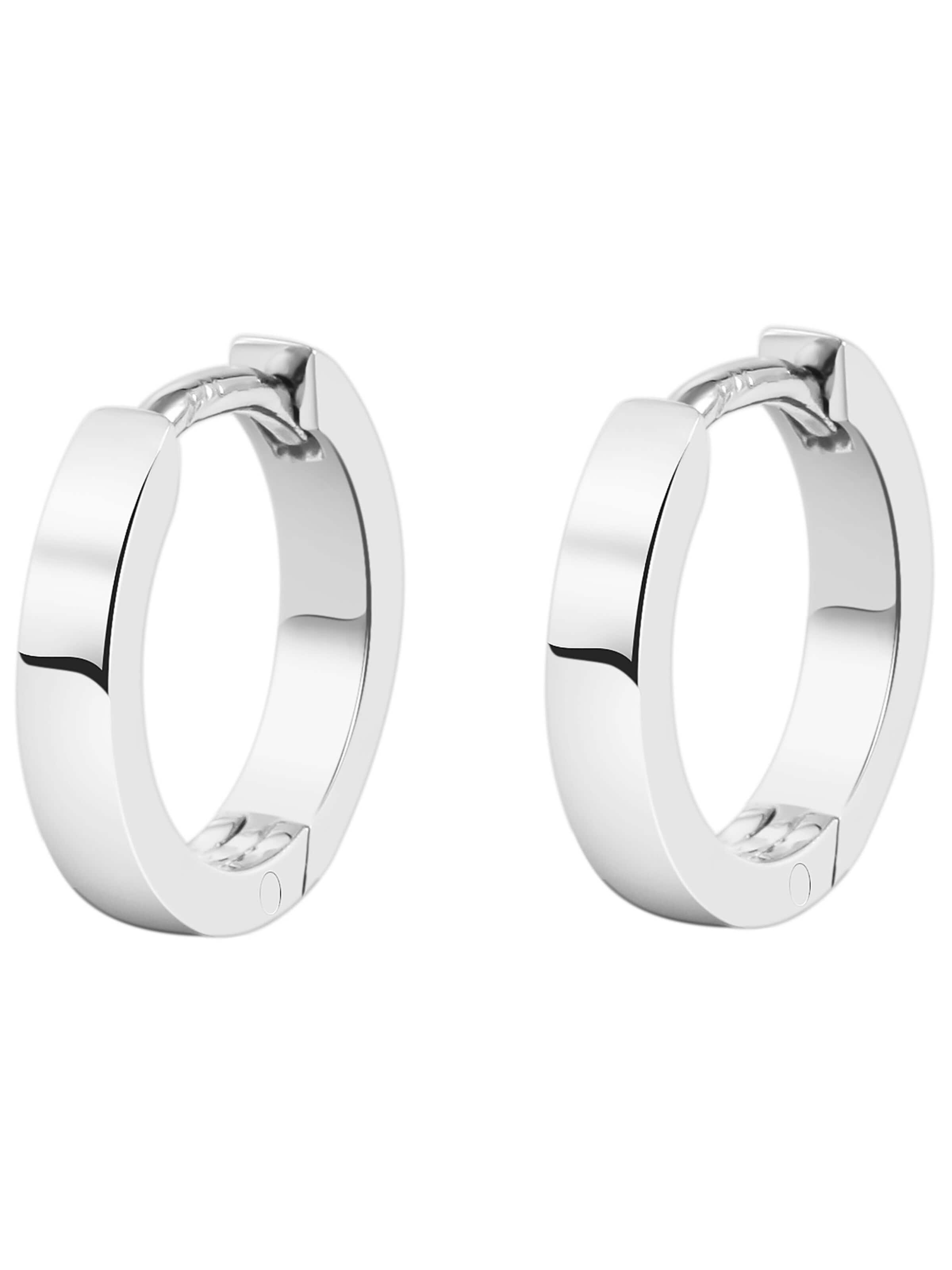 Akzent Earrings '"Ajona" aus 925 Sterlingsilber, rhodiniert, langlebig' in Silver