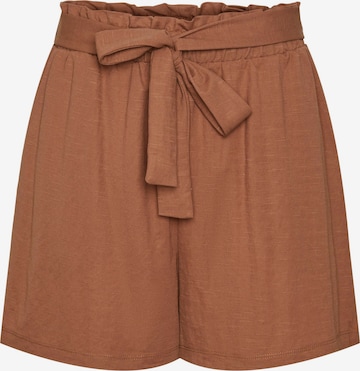 PIECES Regular Shorts 'LINDA' in Braun: predná strana